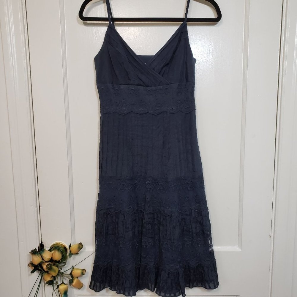 Ann Taylor Petites lace tiered halter dress Sz. 0P - Picture 3 of 12